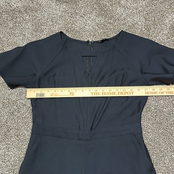 Banana Republic Petite romper flutter sleeve shorts pockets black 2P one piece - Picture 8 of 16